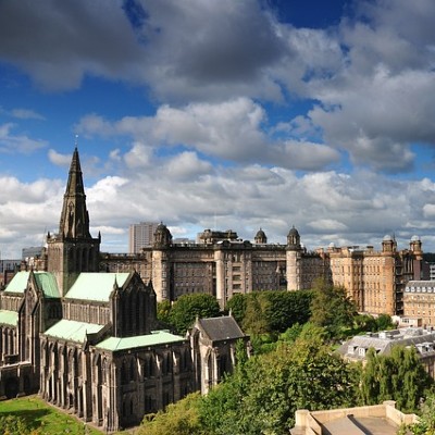 Glasgow cathedral and cityscape