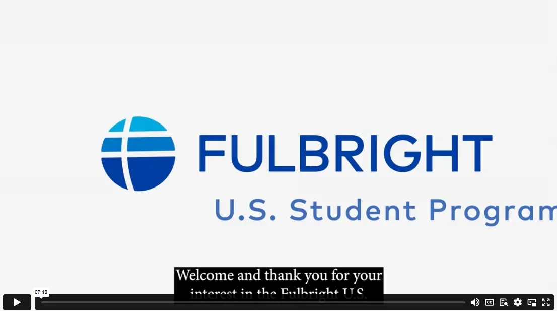 Screencap of Fulbright Overview Video